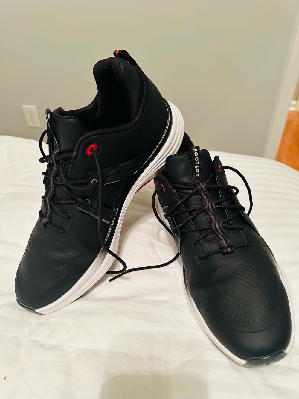 FootJoy Hyperflex Golf Shoes - Black w/Red Accents (Great Condition)